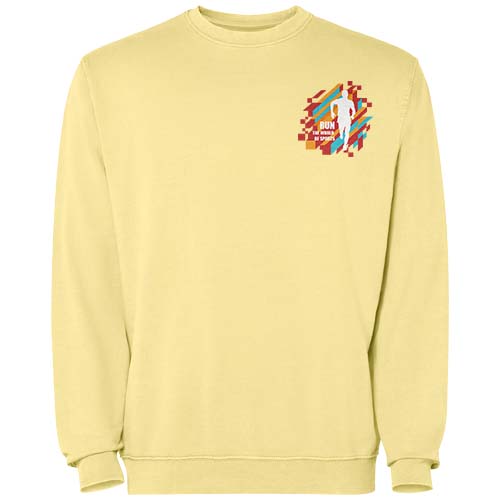 Jaya sweter unisex z okrągłym dekoltem Żółty R2203D90 (1)