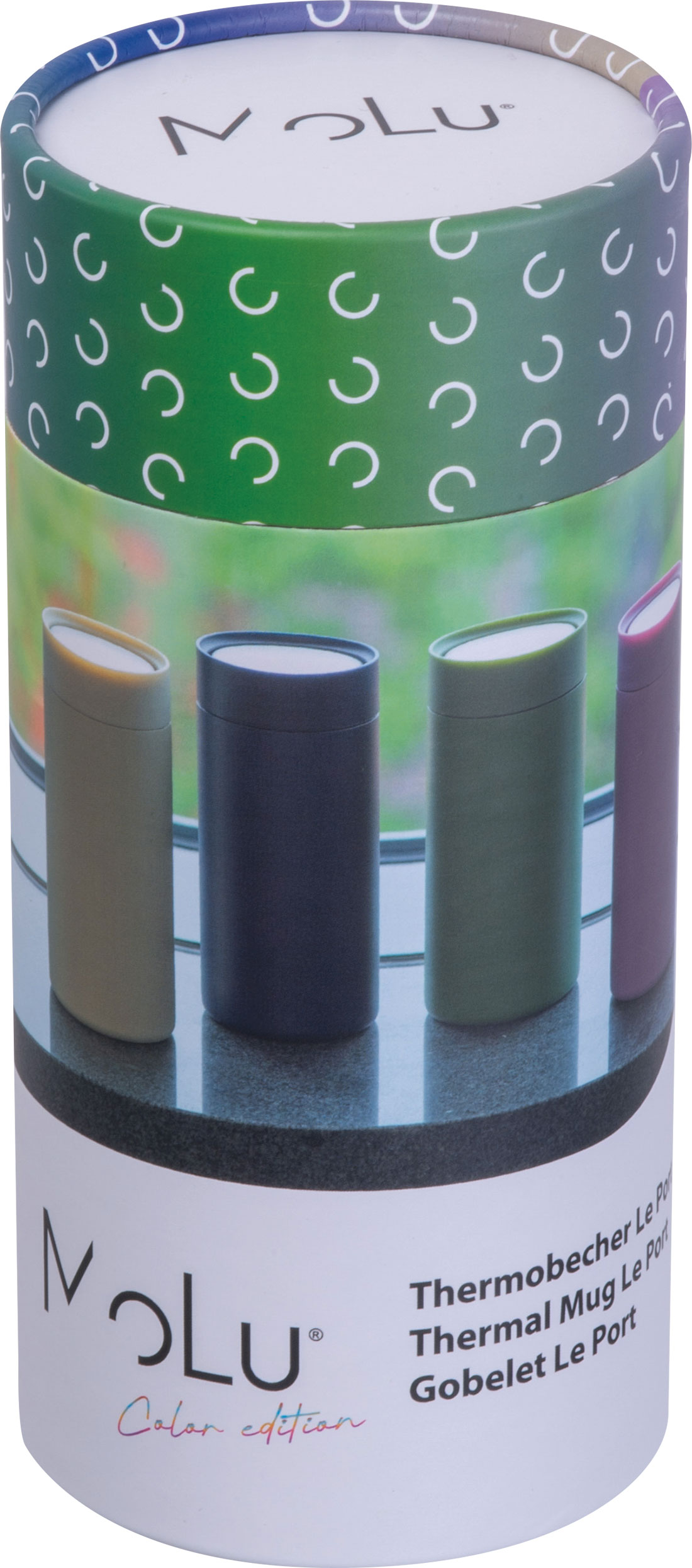 Kubek termiczny stalowy z recyklingu LE PORT MoLu 360 ml Fioletowy 535312 (12)