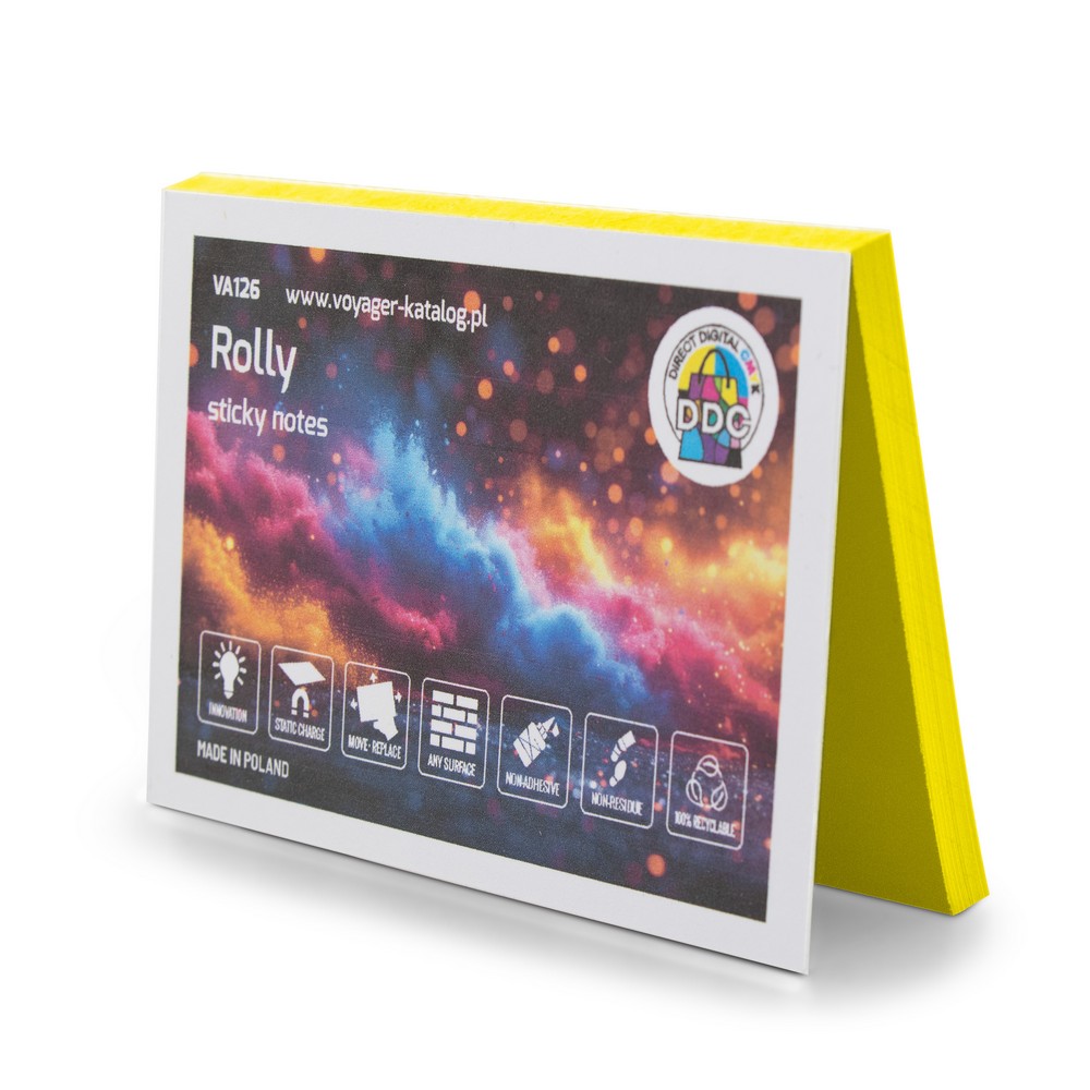 Elektrostatyczne karteczki samoprzylepne | Rolly żółty VA126-08 (2)