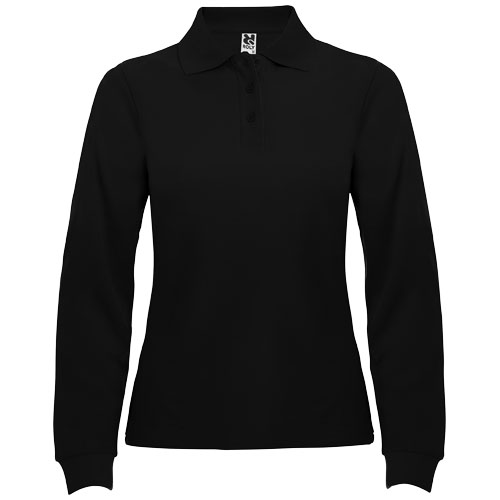 Estrella koszulka damska polo z długim rękawem Czarny R66363O5 