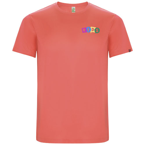 Imola sportowa koszulka dziecięca z krótkim rękawem Fluorescencyjny koral K04272KD (1)