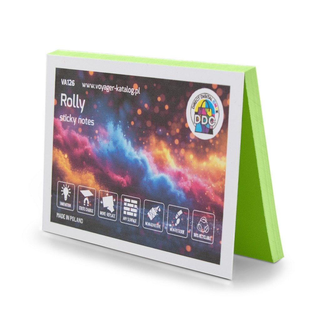 Elektrostatyczne karteczki samoprzylepne | Rolly Jasnozielony VA126-10 (2)