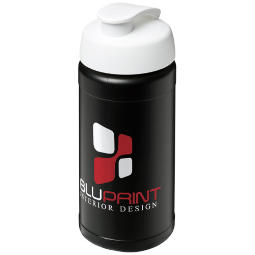 Bidon Baseline® Plus o pojemności 500 ml z wieczkiem zaciskowym Czarny-Biały 21006812 (1)