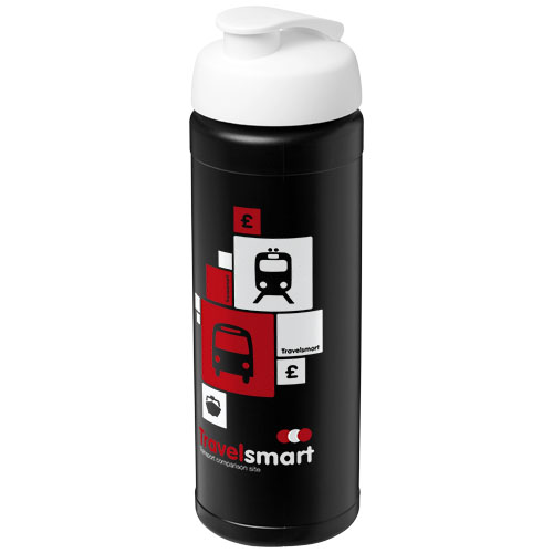 Bidon Baseline® Plus o pojemności 750 ml z wieczkiem zaciskowym Czarny-Biały 21007012 (1)