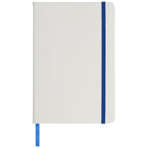 Biały notes A5 Spectrum z kolorowym paskiem Biały-Królewski niebieski 10713501 (2)