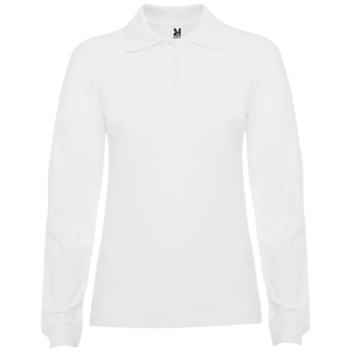 Estrella koszulka damska polo z długim rękawem Biały R66361Z5 