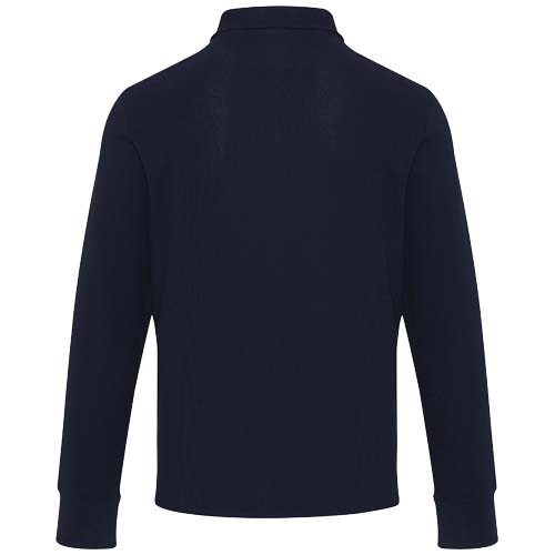 Zeus koszulka polo z zamkiem do połowy i długimi rękawami, uniseks Granatowy 3955155A (3)