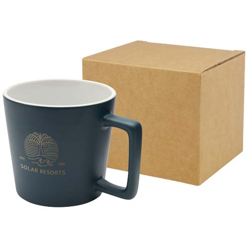 Cali Kubek ceramiczny o pojemności 370 ml z matowym wykończeniem Głęboka morska zieleń 10090064 (1)