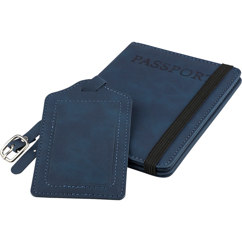 Etui do paszportu, zawieszka do bagażu Niebieski VB183-11 (1)
