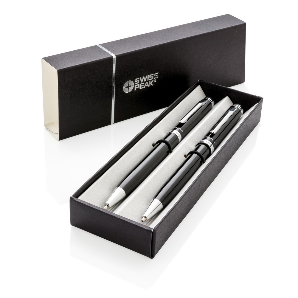 Zestaw piśmienny Swiss Peak Luzern, długopis i ołówek Czarny P610.490 (3)