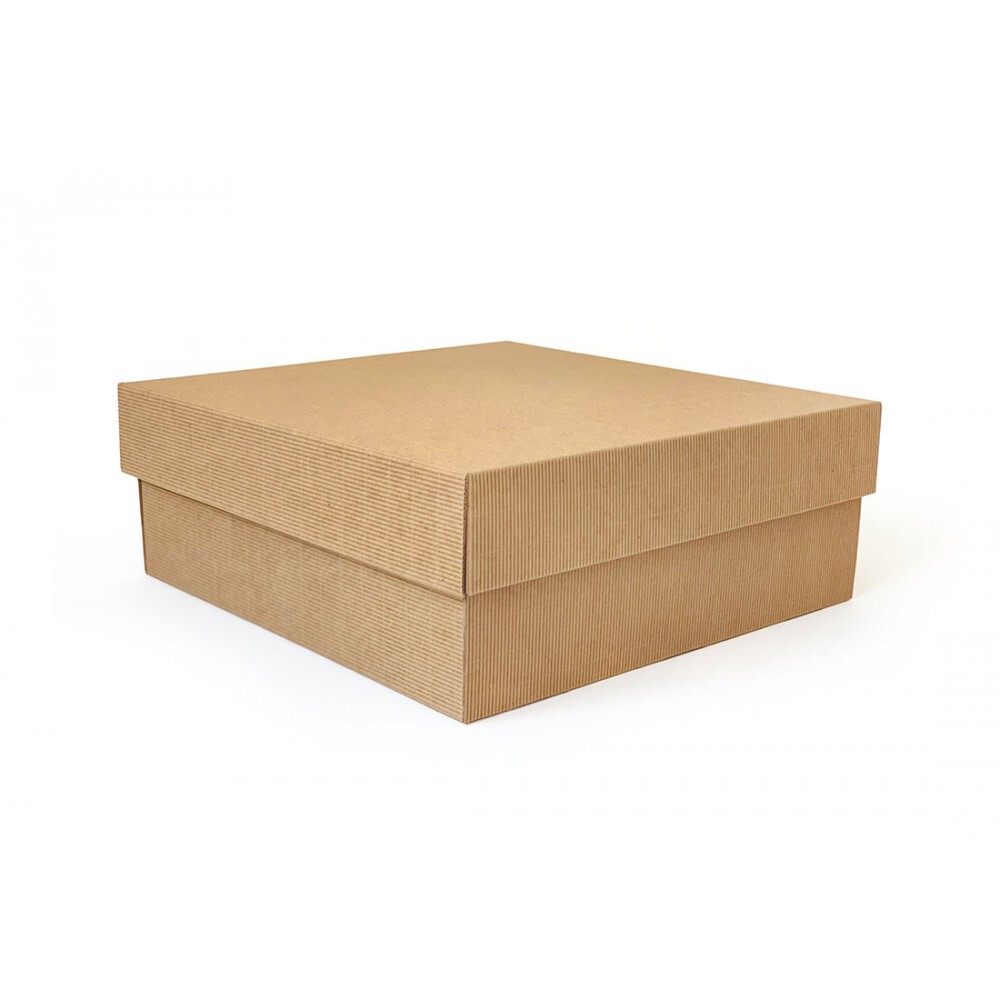Pudełko fasonowe z wieczkiem 33x33x13 Kraftowy OGBOX009_1KRF 