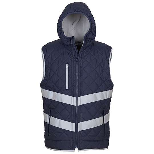 Kamizelka Odblaskowa z Kapturem Pikowana Hi-Vis Navy YK007-600763 