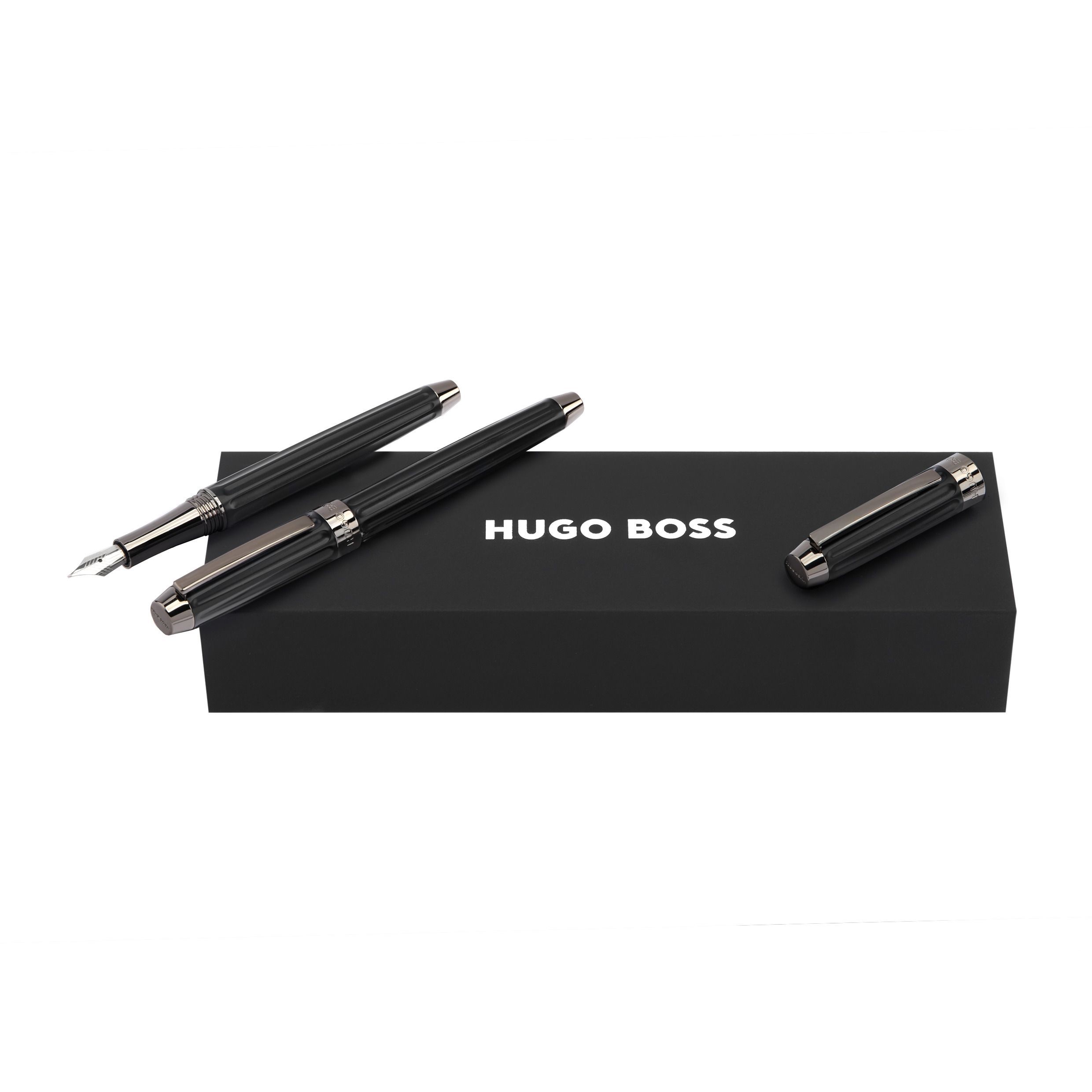 Gadżet reklamowy - Zestaw upominkowy Hugo Boss pióro wieczne i pióro kulkowe HSS4612A + HSS4615A