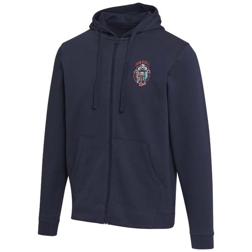 Jasper bluza unisex z kapturem z materiału organicznego pochodzącego z recyklingu z certyfikatem OCS, o gramaturze 280 g/m² Granatowy 3966655A (1)