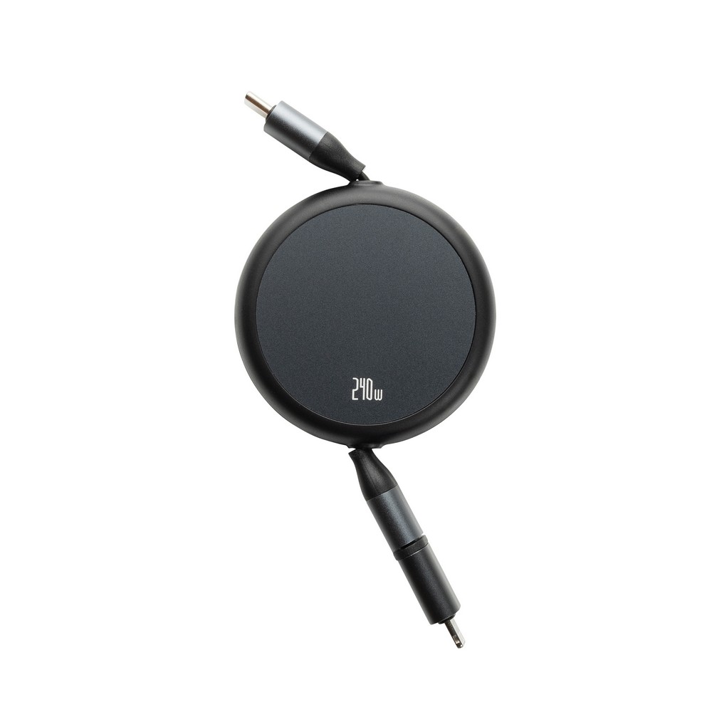 Zwijany kabel do ładowania 240W Terra Black P302.7701 (4)