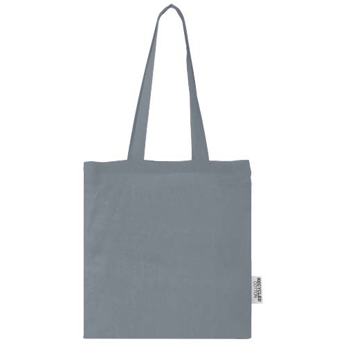 Madras torba na zakupy z bawełny z recyklingu o gramaturze 140 g/m2 i pojemności 7 l Szary 12069582 (2)