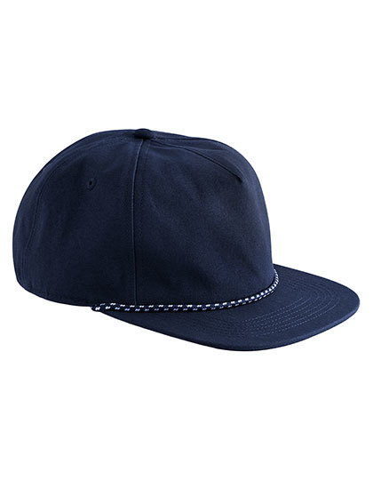 Czapka 5-panelowa z bawełny organicznej ze sznurkiem Oxford Navy CB864N-1398379 