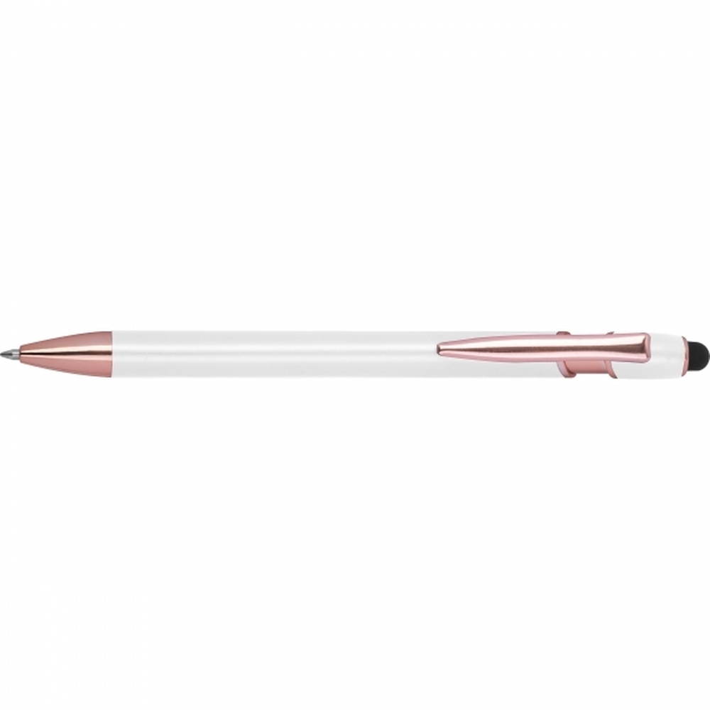 Długopis aluminiowy z recyklingu żelowy touch pen BELO HORIZONTE Biały 528106 