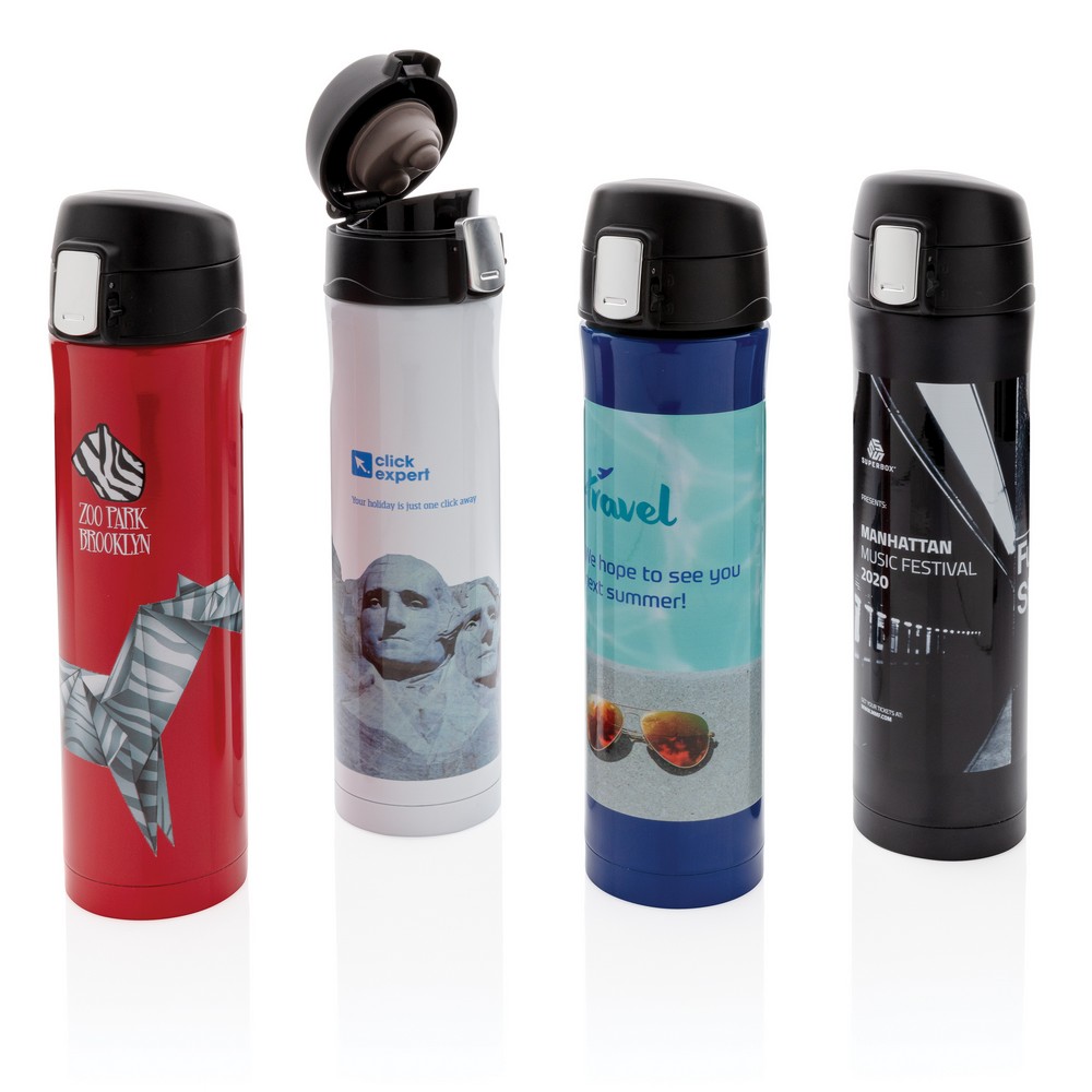 Kubek termiczny 450 ml, stal nierdzewna z recyklingu Biały P435.503 (11)