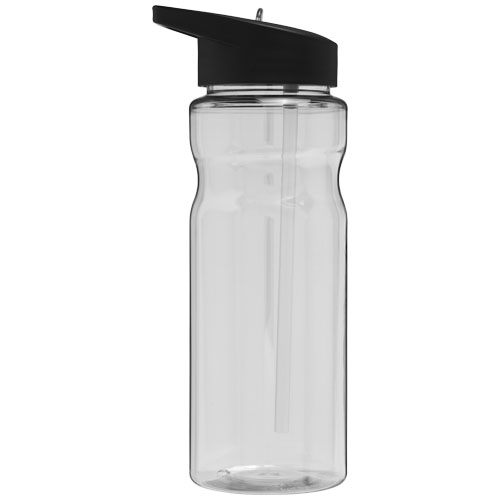 Bidon H2O Base® o pojemności 650 ml z wieczkiem z słomką Przezroczysty-Czarny 21004900 (3)