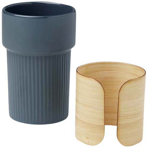Fika kubek 340 ml z bambusową osłoną Szaroniebieski 10080950 (2)