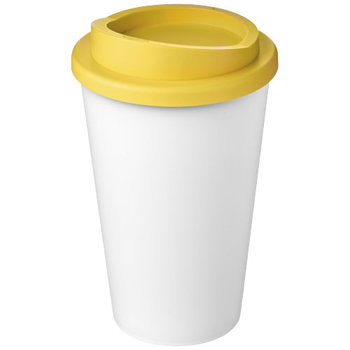 Kubek Americano Eco z recyklingu o pojemności 350 ml Biały-Żółty 21042214 