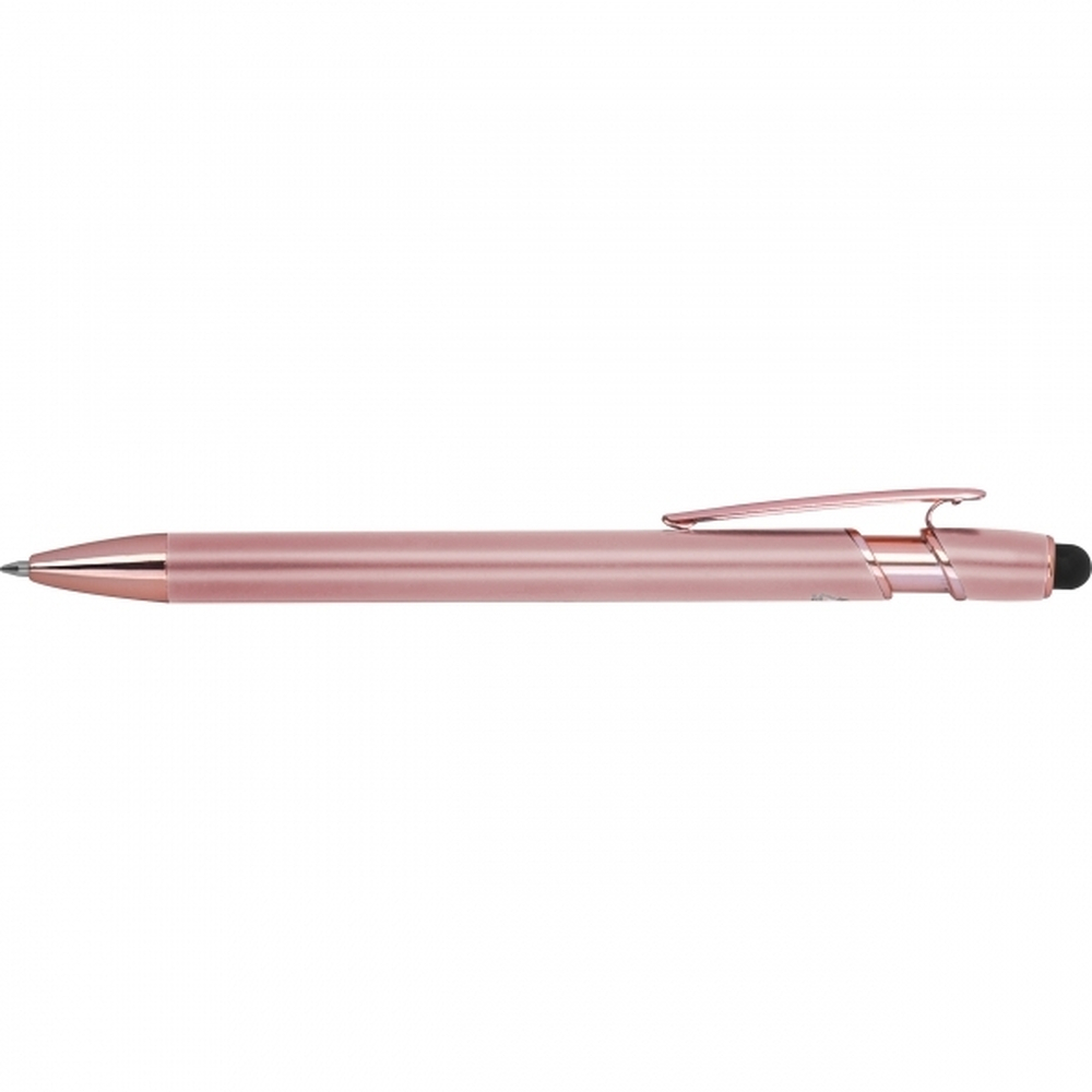 Długopis aluminiowy z recyklingu żelowy touch pen BELO HORIZONTE Różowe złoto 528195 (1)