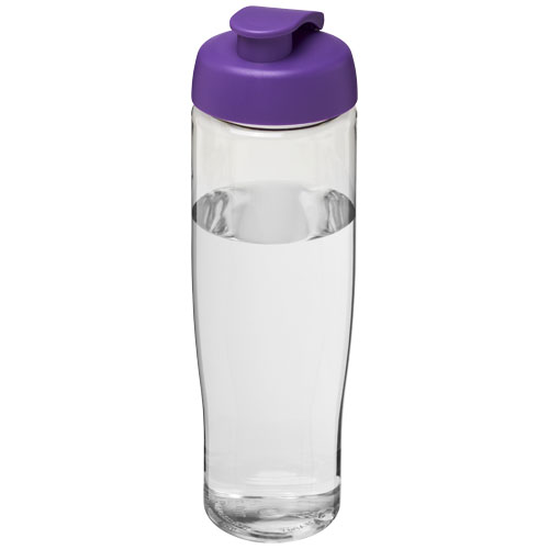 Bidon H2O Tempo® o pojemności 700 ml z wieczkiem zaciskowym Przezroczysty-Fioletowy 21004009 