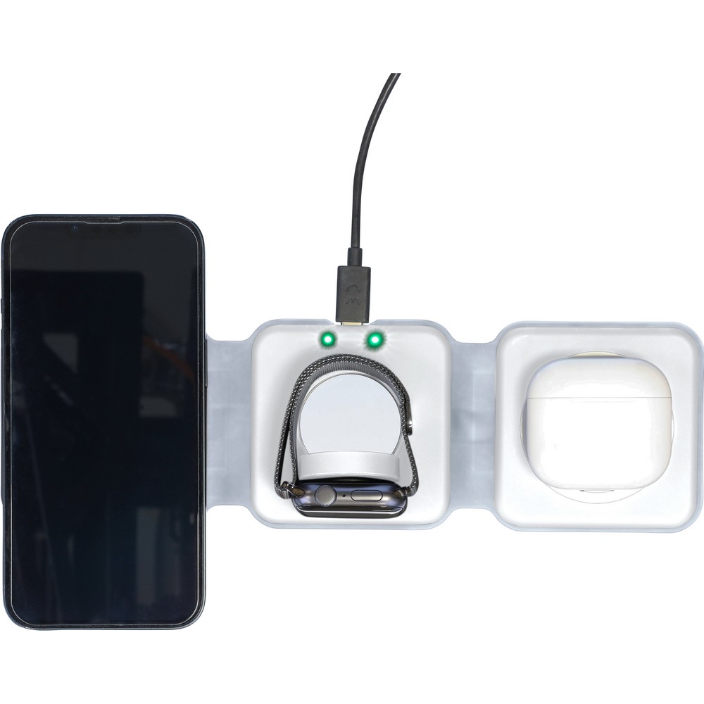 Ładowarka bezprzewodowa 3 w 1 Biały VB309-02 (2)