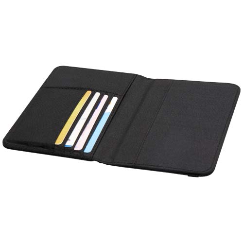 Ross etui na paszport RPET RFID wykonane z materiałów z recyklingu z certyfikatem GRS Melanż węglowy 13005884 (4)
