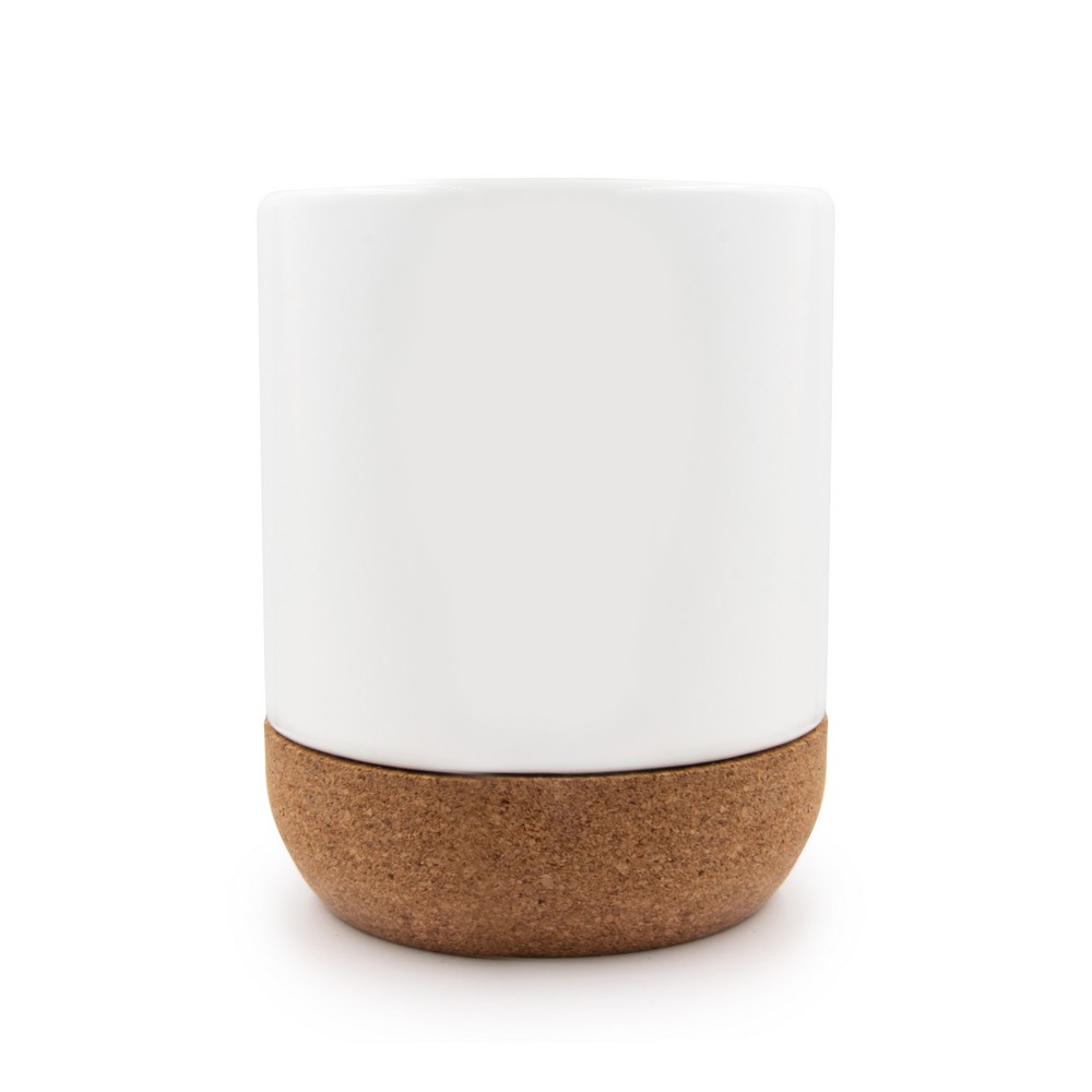 Kubek ceramiczny 370 ml z korkowym elementem | Kate Biały V8297-02 (9)