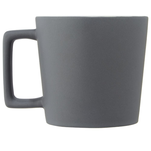 Cali Kubek ceramiczny o pojemności 370 ml z matowym wykończeniem Biały-Matowy szary 10090001 (5)