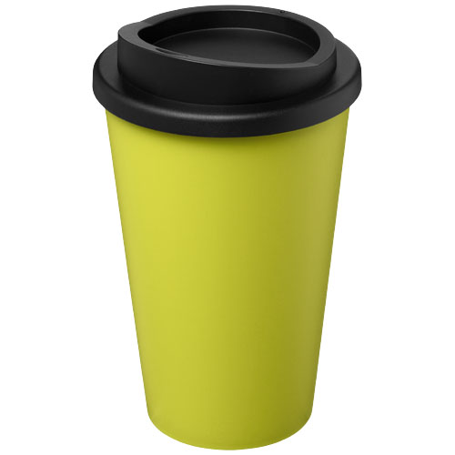 Kubek termiczny americano® o pojemności 350 ml z materiałów pochodzących z recyklingu Limonkowy-Czarny 21069163 