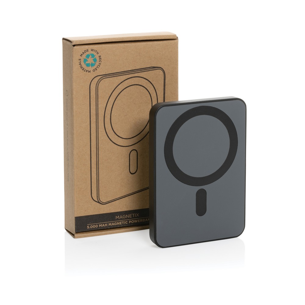 Magnetyczny bezprzewodowy power bank 5000 mAh Magnetix Czarny P322.401 (7)