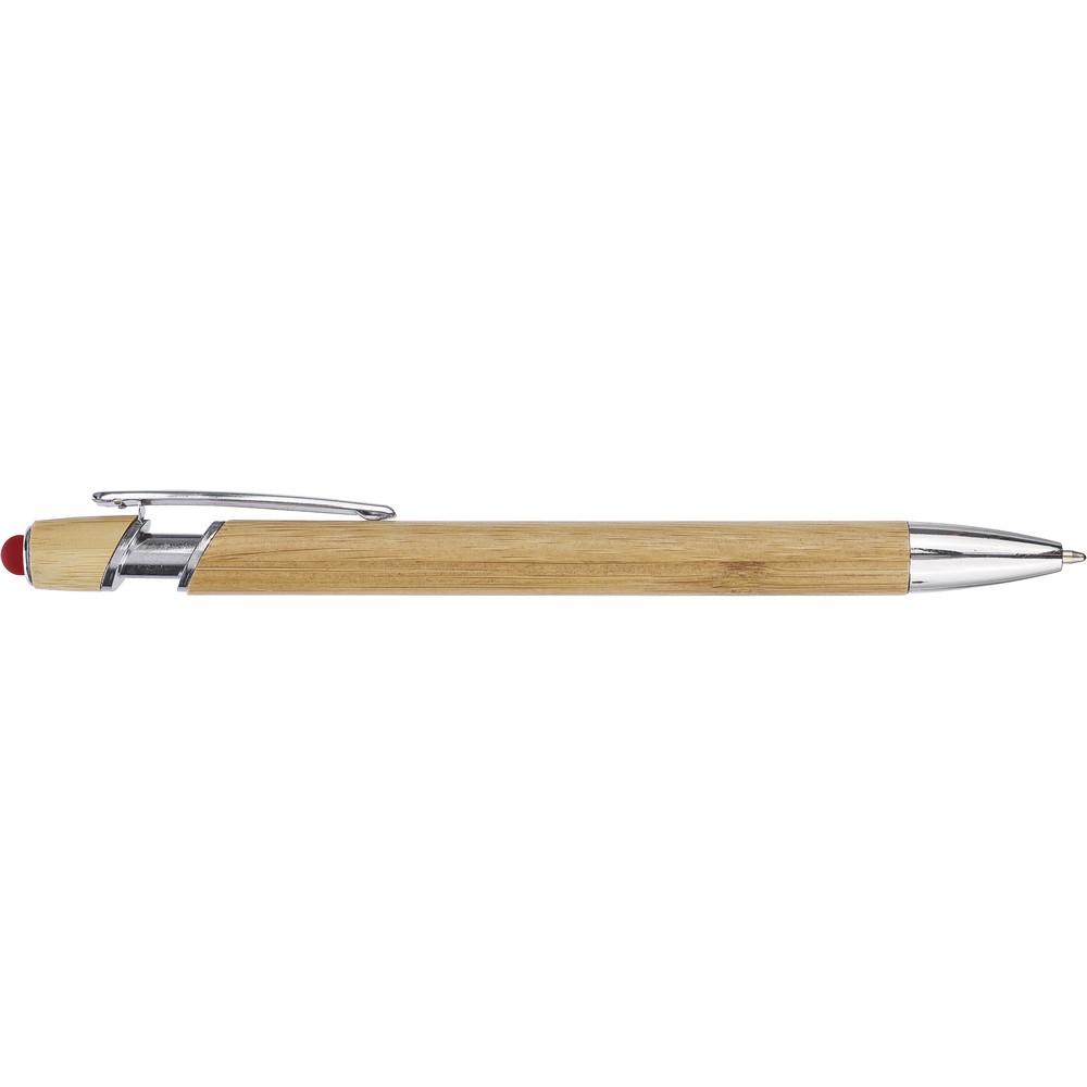 Bambusowy długopis, touch pen Czerwony VA442-05 (1)
