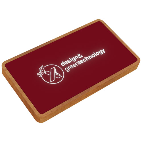 SCX.design P36 podświetlany bezprzewodowy powerbank 5000 mAh Średnia czerwień-Drewniany 2PX05921 (3)