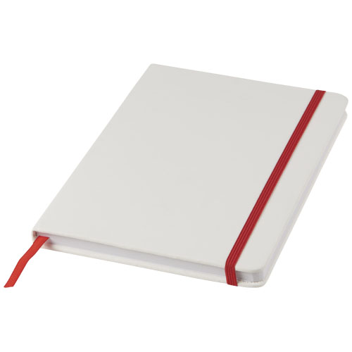 Biały notes A5 Spectrum z kolorowym paskiem Biały-Czerwony 10713502 