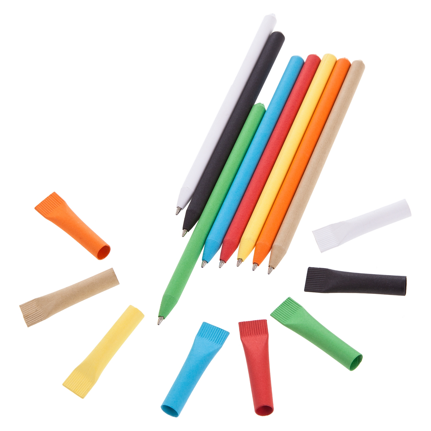 Długopis ze zrolowanego papieru z zatyczką | Debra Czarny V1630-03 (3)