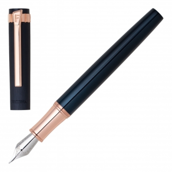 Gadżet reklamowy - Wieczne pióro Prestige Rose Gold Navy