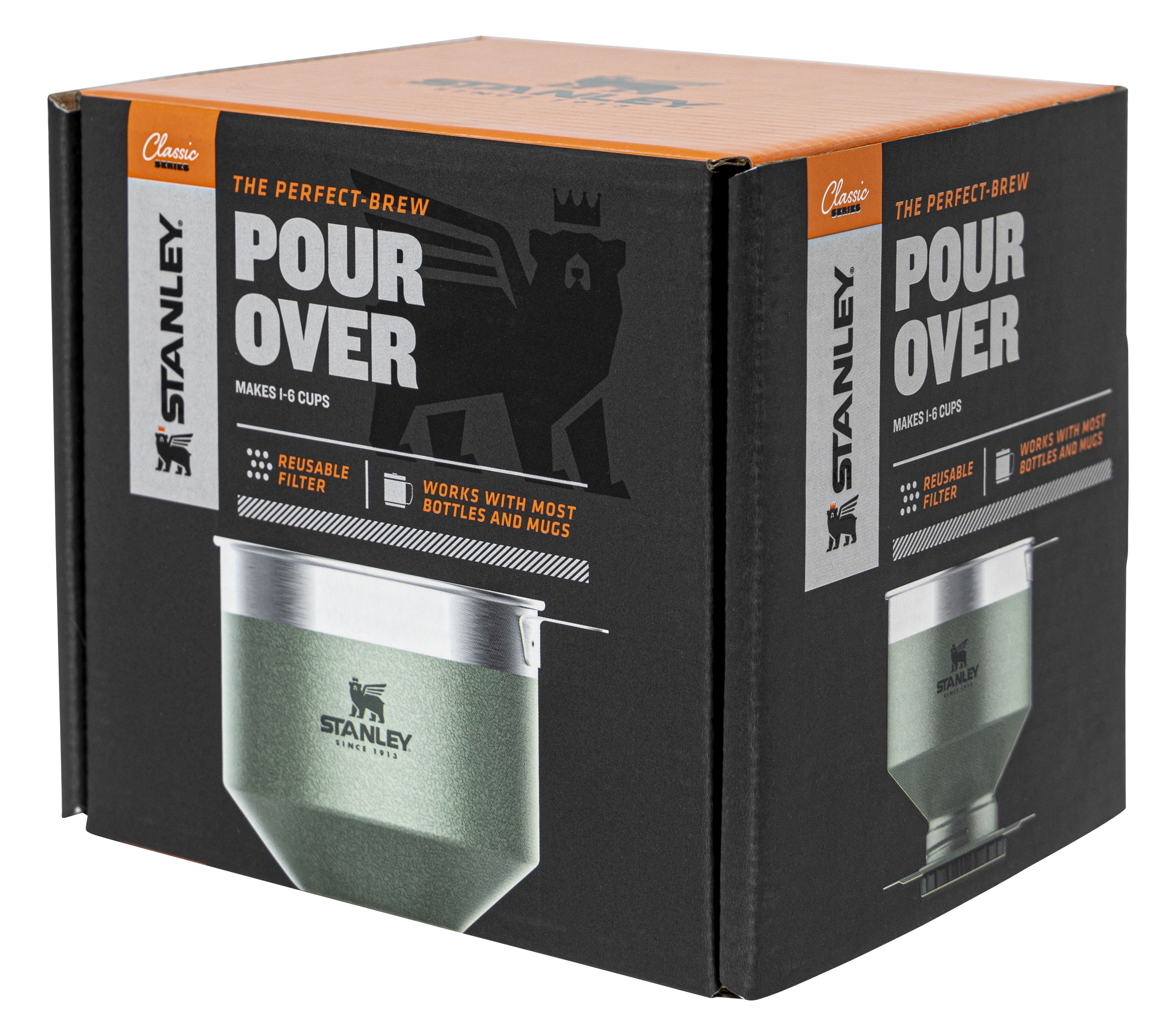 Stanley Perfect-Brew Pour Over kaffetrakter, 0,6 liter, Hammertone green | Bakeren og Kokken Stanley Perfect-Brew Pour Over kaffetrakter, 0,6 liter, Hammertone green | Bakeren og Kokken