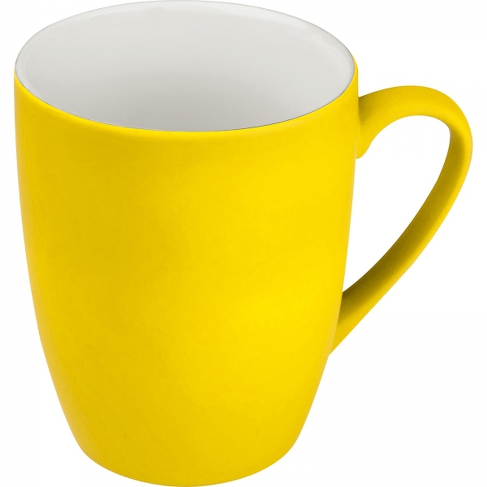 Kubek ceramiczny soft touch 300 ml JUDYTA żółty 8065508 