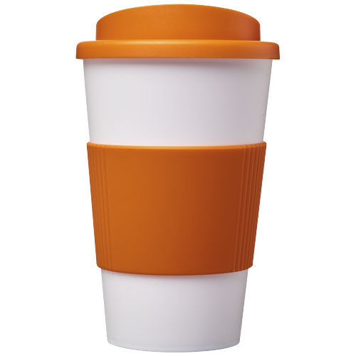 Americano® 350 ml termoizolowany kubek z uchwytem Pomarańczowy-Biały 22000231 (2)