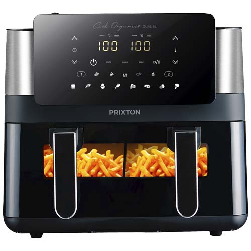 Prixton Cook Organics podwójna frytkownica beztłuszczowa o pojemności 8 l Czarny 1PA18490 (1)