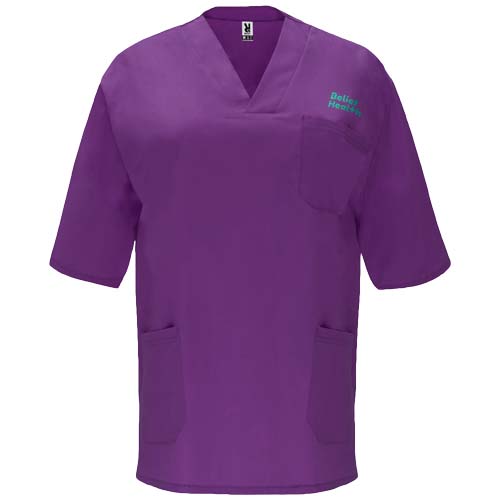 Panacea 160 g/m2 bluzka do pracy unisex z krótkim rękawem  Winogronowy R90984W0 (1)