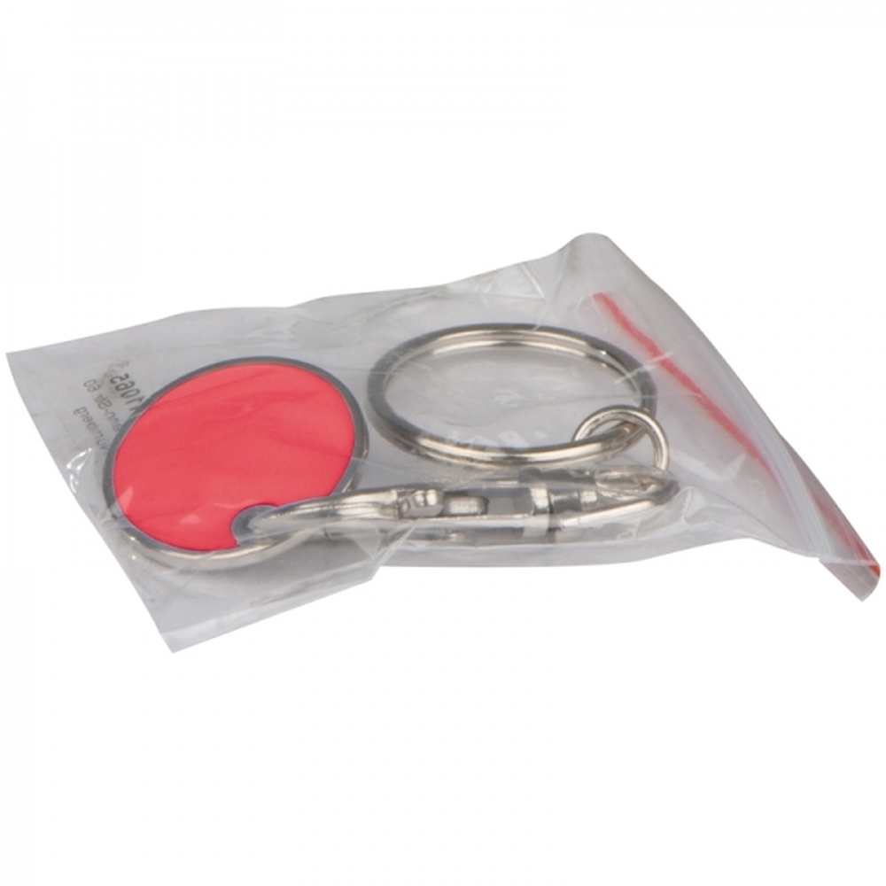 Brelok metalowy z żetonem ARRAS Czerwony 047705 (2)