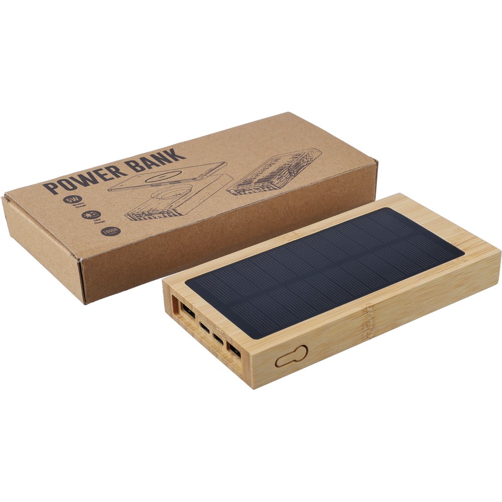 Power bank 10000 mAh z ładowarką słoneczną Brązowy VA276-16 (4)