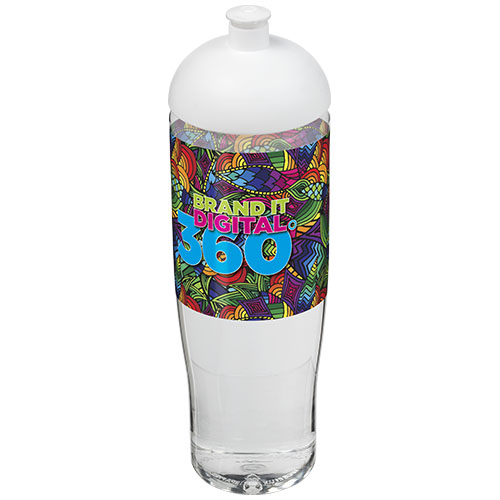 Bidon H2O Tempo® o pojemności 700 ml z wypukłym wieczkiem Przezroczysty-Biały 21004201 (1)