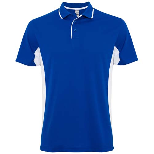 Montmelo koszulka polo unisex z krótkim rękawem Królewski niebieski-Biały R04218C1 