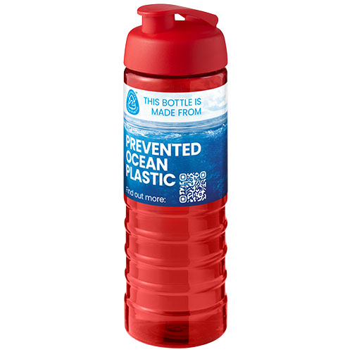 H2O Active® Eco Treble bidon z otwieraną pokrywką o pojemności 750 ml Czerwony-Czerwony 21047910 (1)