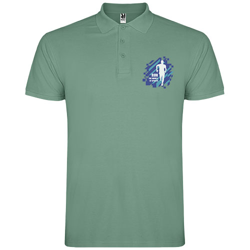 Star koszulka męska polo z krótkim rękawem Dark Mint R66383C5 (1)